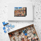Meet Me on the Boardwalk – Retro Roller Skating Beach Art Puzzle
