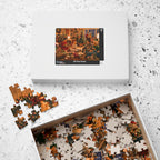 Cozy Vintage Christmas – Retro Holiday Gathering Art Puzzle