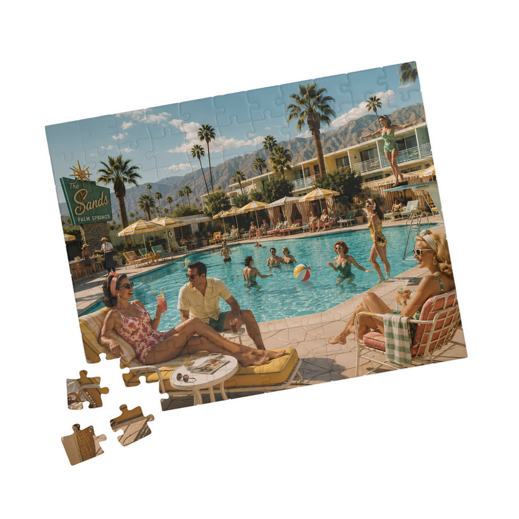 Check In, Dress Down – Palm Springs Poolside Jigsaw Puzzle