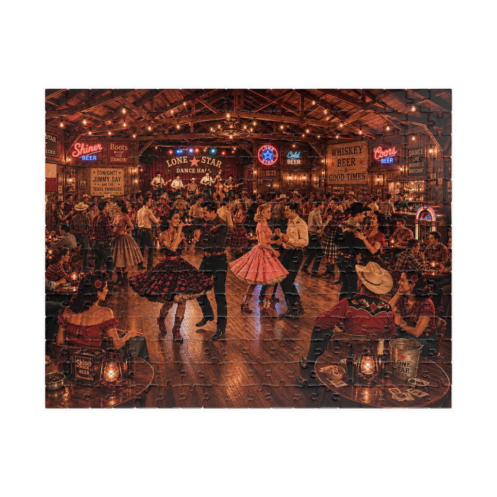 Darling, Save Me a Dance – Vintage Western Dance Hall Art Puzzle
