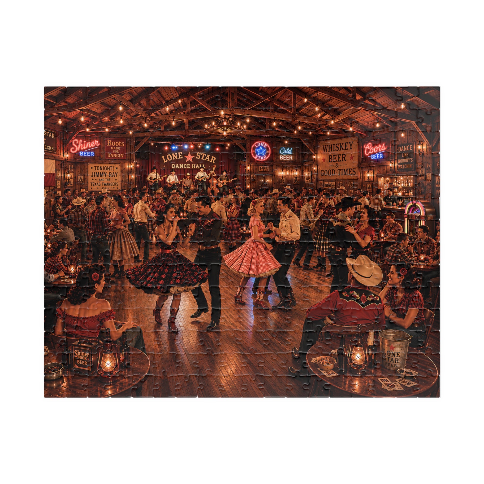 Darling, Save Me a Dance – Vintage Western Dance Hall Art Puzzle