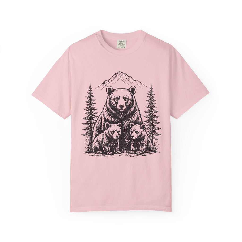 Bear Family Nature Shirt, Wildlife Lover Gift, Woodland Animal Tee, Forest Family Graphic Shirt, Comfort Colors Tee