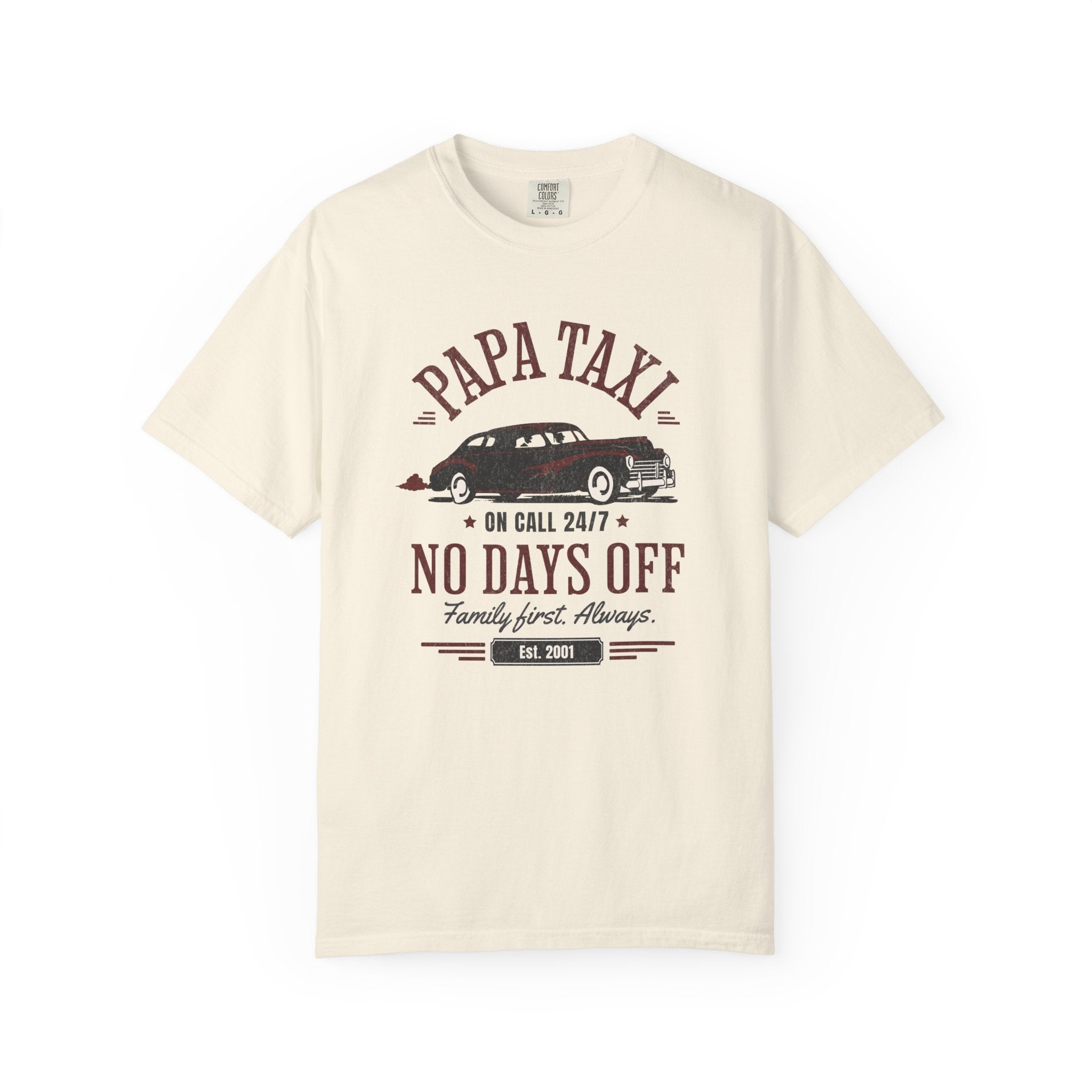 Papa Taxi Since 2001 T-Shirt – Father's Day Gift for Dad