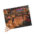 Good Girls Don't Sit This One Out – Retro Roller Rink Art Puzzle