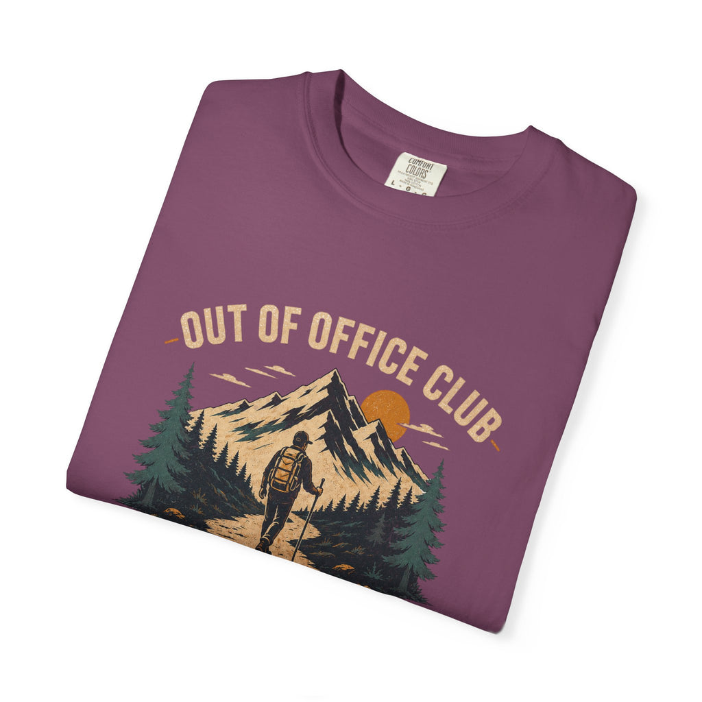 Out Of Office Club Hiking Shirt, Backpacker Gift, Adventure Travel Tee, Nature Lover Shirt, Mountain Hiking Comfort Colors Tee