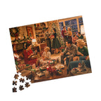 Cozy Vintage Christmas – Retro Holiday Gathering Art Puzzle
