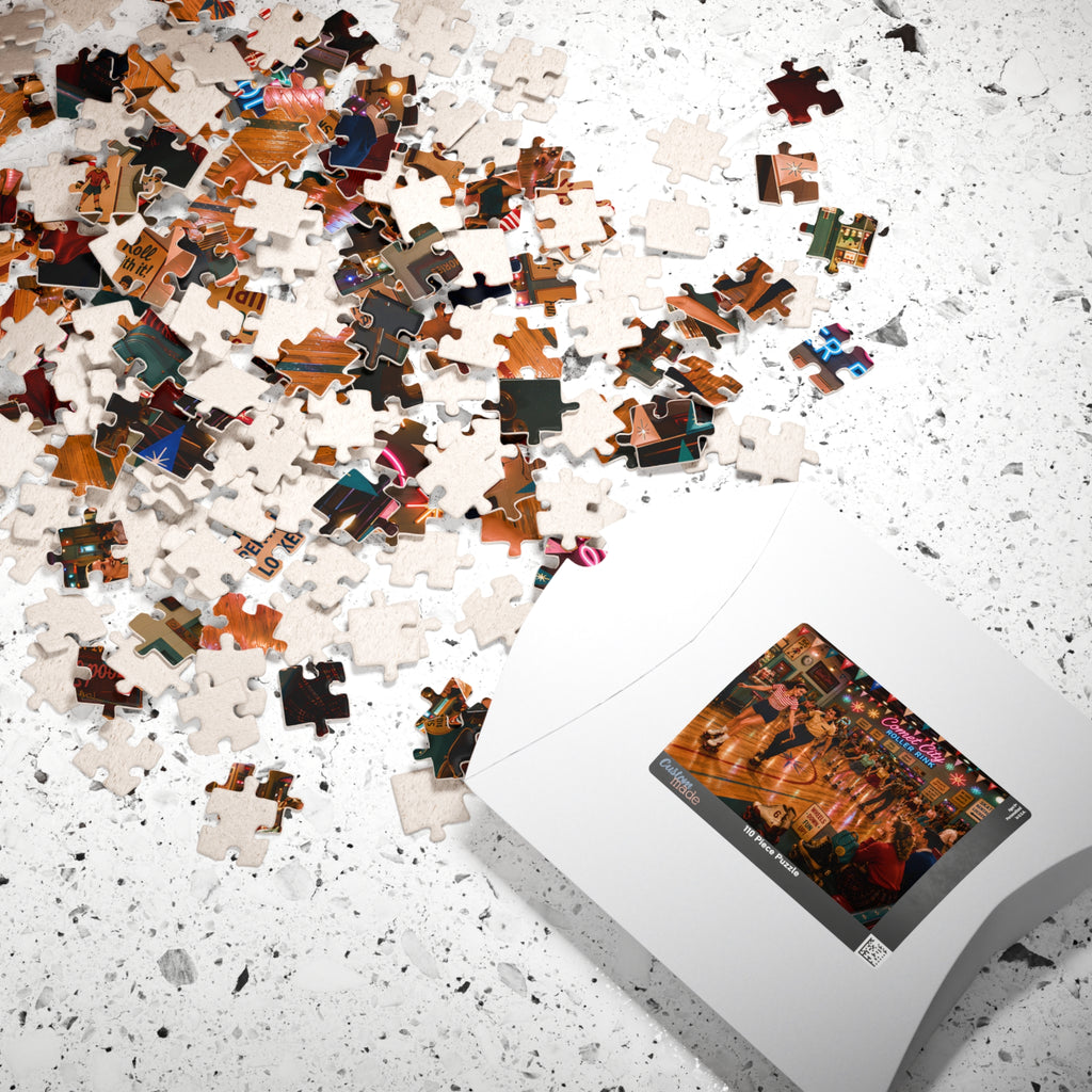 Good Girls Don't Sit This One Out – Retro Roller Rink Art Puzzle