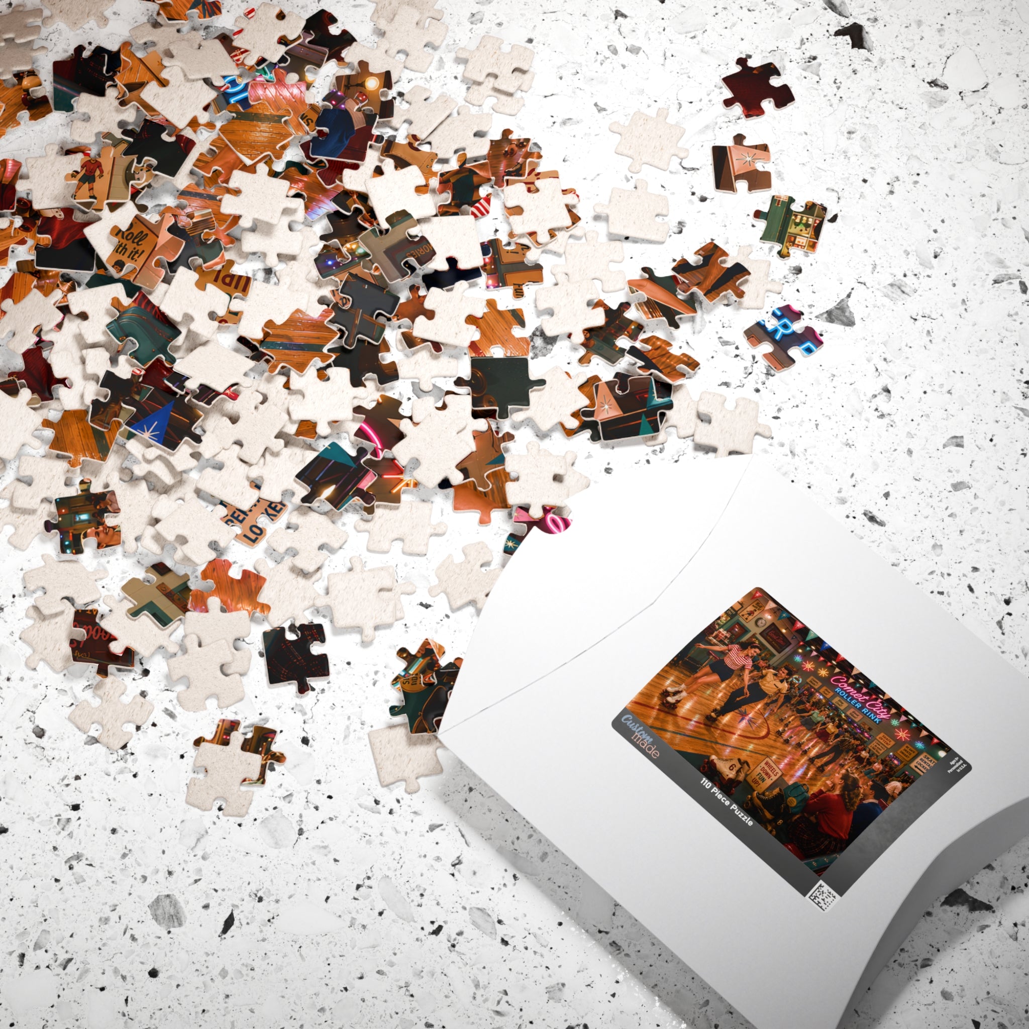 Good Girls Don't Sit This One Out – Retro Roller Rink Art Puzzle