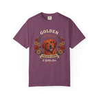 Red Golden Retriever Dog Mom T-Shirt | Fueled by Coffee & Golden Love