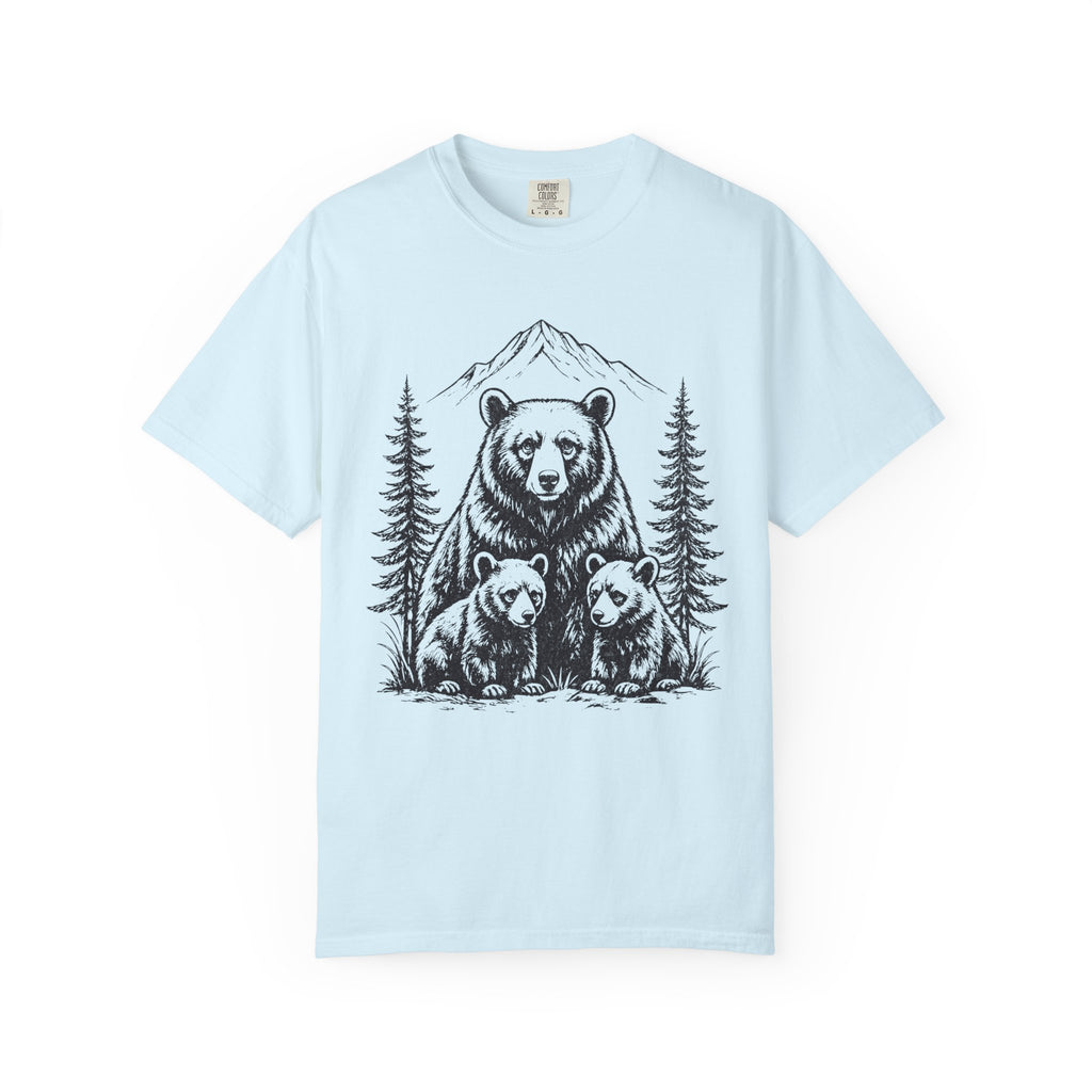Bear Family Nature Shirt, Wildlife Lover Gift, Woodland Animal Tee, Forest Family Graphic Shirt, Comfort Colors Tee