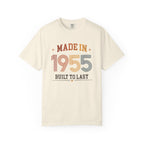 Ivory t-shirt with 'Made in 1955 Built to Last' text on a white background