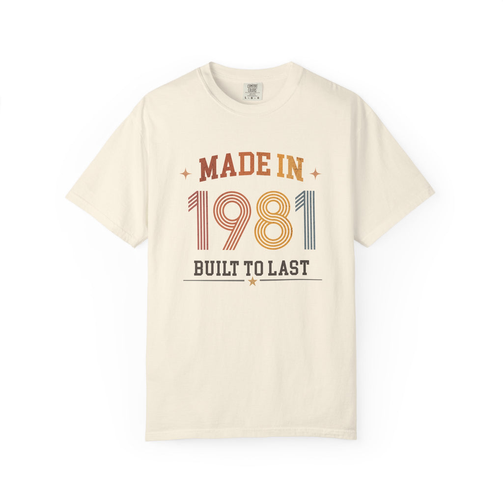 Made in 1981 – Birthday T-Shirt | Built to Last
