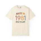 Made in 1981 – Birthday T-Shirt | Built to Last