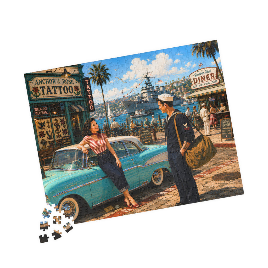 Shore Leave Has Its Perks – Vintage Sailor & Tattoo Art Puzzle