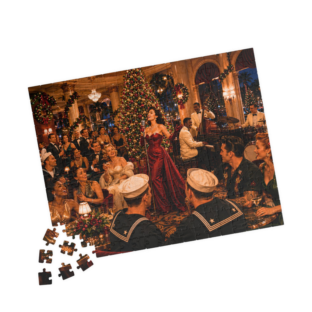 All I Want for Christmas Is Trouble – Vintage Christmas Party Art Puzzle