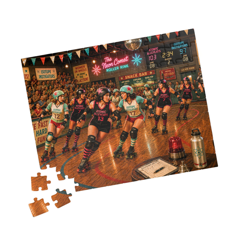 Play Nice? Absolutely Not. – Vintage Roller Derby Art Puzzle