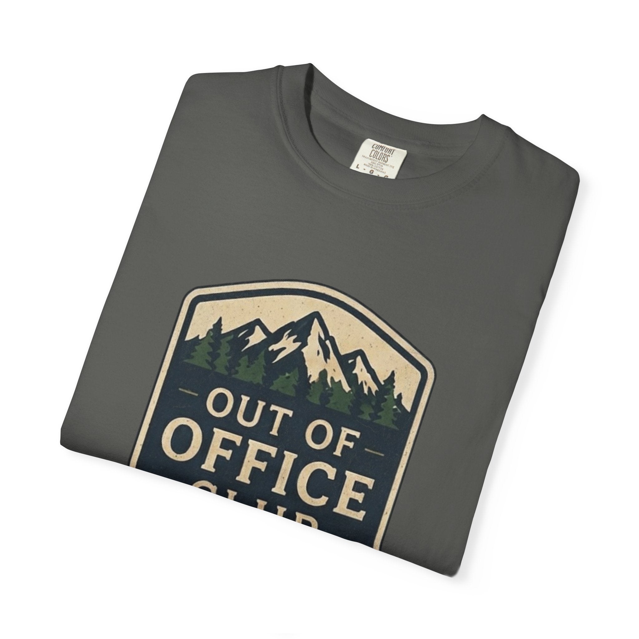 Out Of Office Club Shirt, Hiking Shirt Comfort Colors, Outdoor Adventure Tee, Mountain Lover Gift, Camping Shirt, Nature Lover Tee