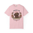 Chocolate Labrador Dog Mom T-Shirt | Fueled by Coffee & Lab Love