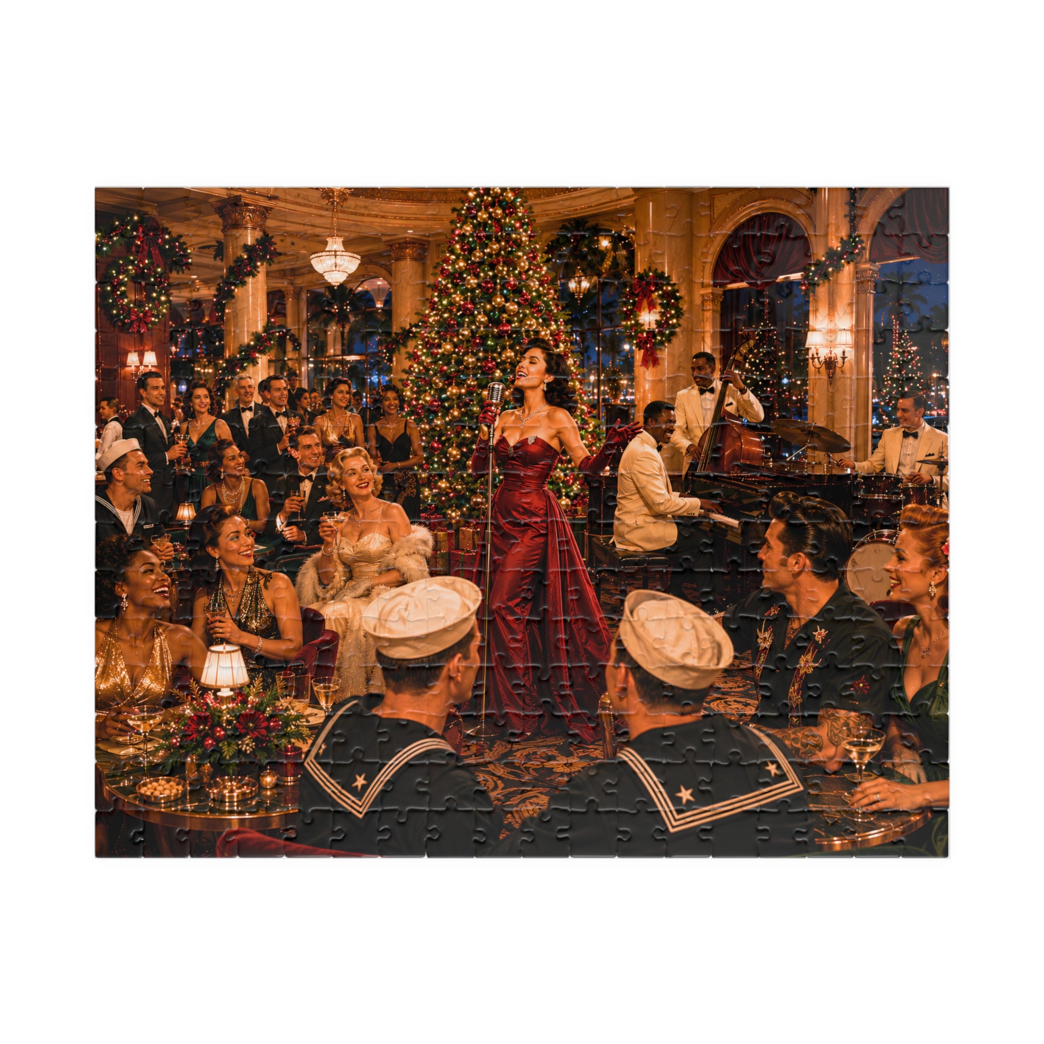 All I Want for Christmas Is Trouble – Vintage Christmas Party Art Puzzle