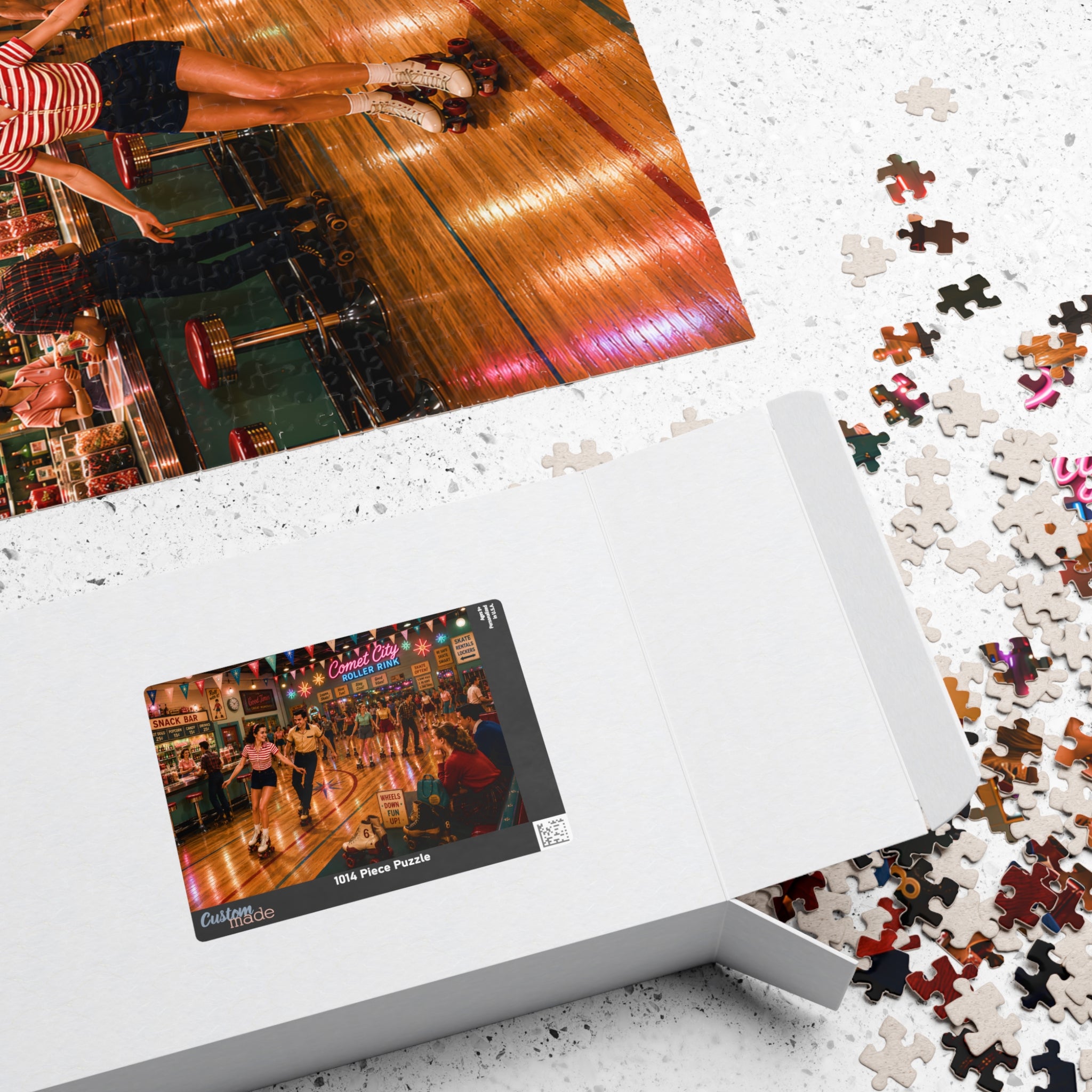 Good Girls Don't Sit This One Out – Retro Roller Rink Art Puzzle