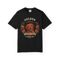 Red Golden Retriever Dog Mom T-Shirt | Fueled by Coffee & Golden Love