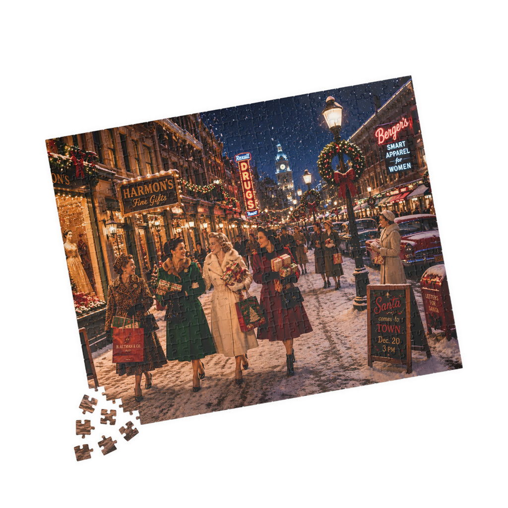 Darling, I Bought You Something – Vintage Christmas Shopping Art Puzzle