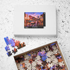 Meet Me Where the Neon Starts – Vintage Main Street Night Art Puzzle