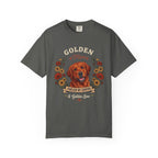 Red Golden Retriever Dog Mom T-Shirt | Fueled by Coffee & Golden Love