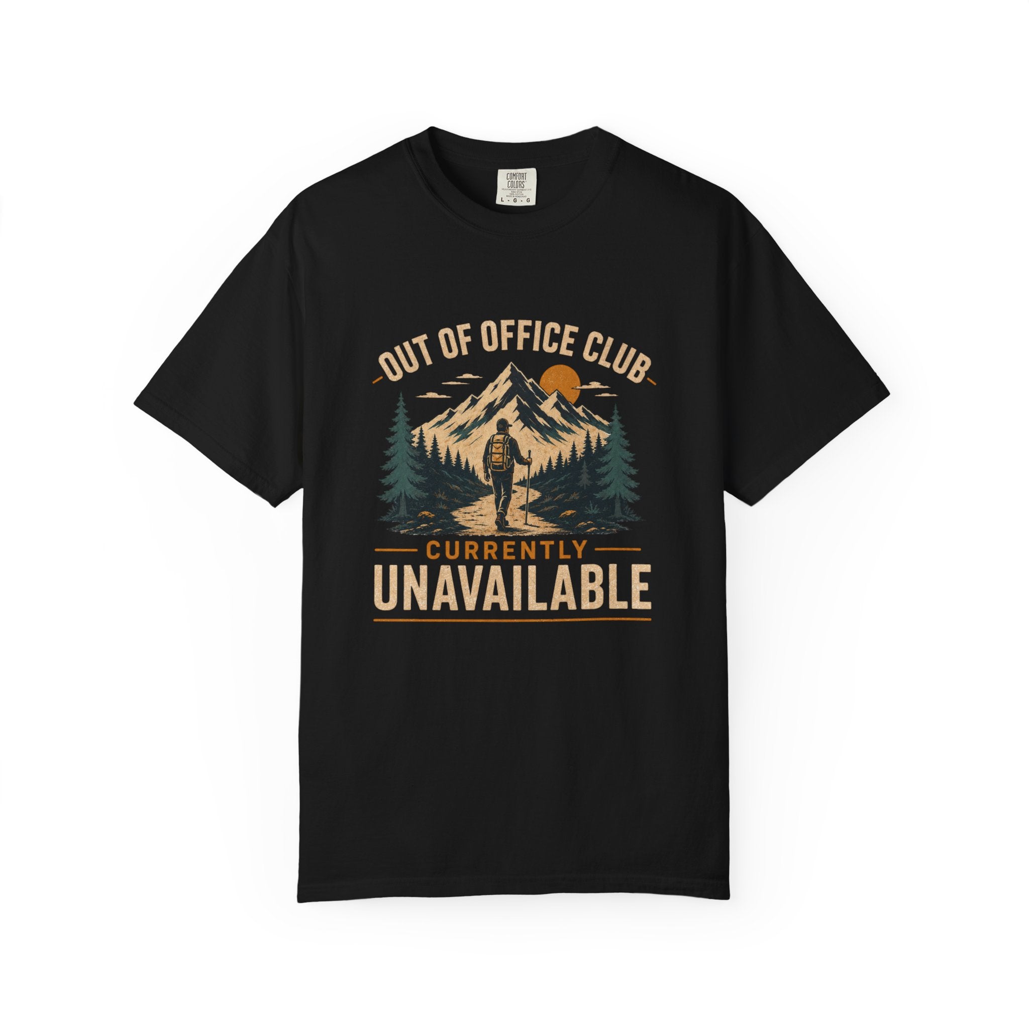 Out Of Office Club Hiking Shirt, Backpacker Gift, Adventure Travel Tee, Nature Lover Shirt, Mountain Hiking Comfort Colors Tee