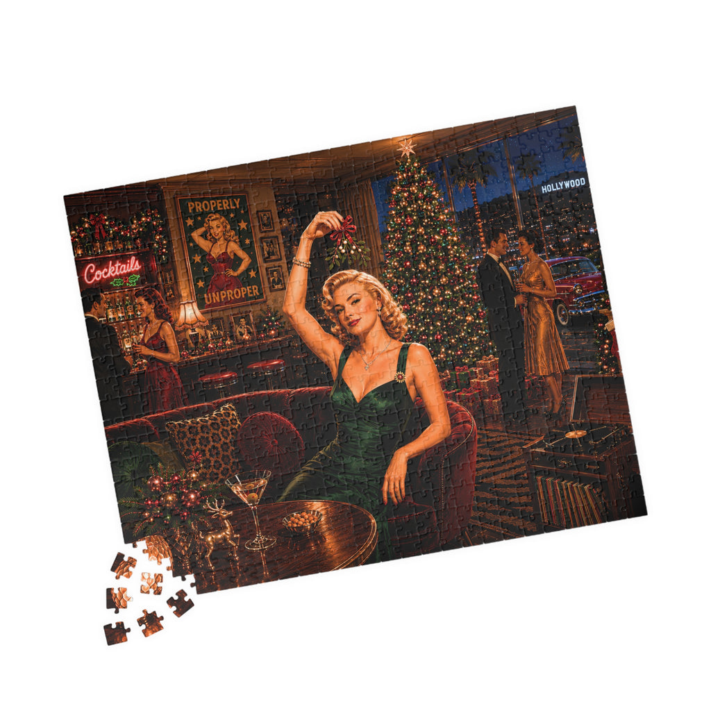 Dressed for Trouble – Vintage Cocktail Lounge Jigsaw Puzzle