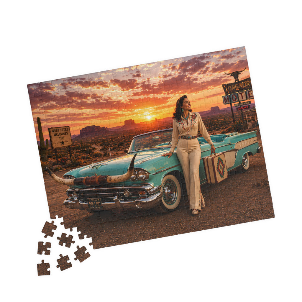 Last Exit Before Nowhere – Desert Road Trip Jigsaw Puzzle