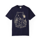 Night Dreamer Bear Shirt, Moon Bear Graphic Tee, Wildlife Lover Gift, Woodland Nature Shirt, Comfort Colors Tee