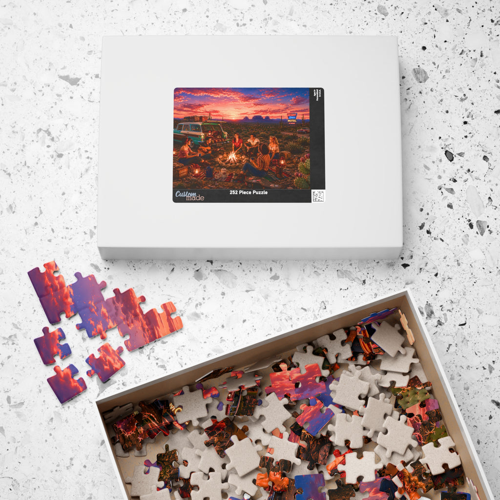 We'll Behave Tomorrow – Retro Desert Camping Road Trip Art Puzzle