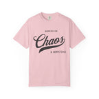 Fueled by Chaos & Competence – Funny Coworker T-Shirt | Explorer Edition
