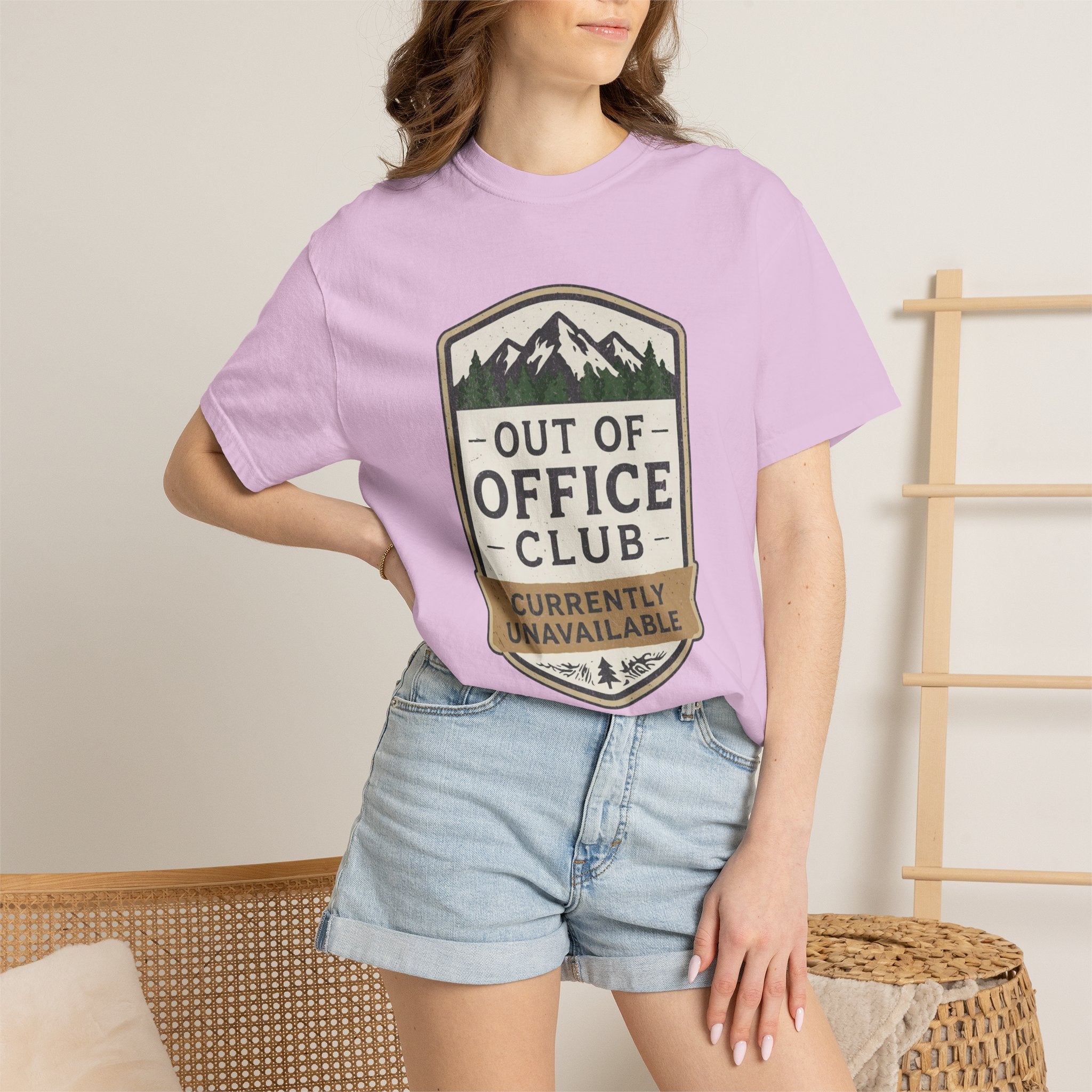 Out Of Office Club Shirt, Hiking Shirt Comfort Colors, Outdoor Adventure Tee, Mountain Lover Gift, Camping Shirt, Nature Lover Tee