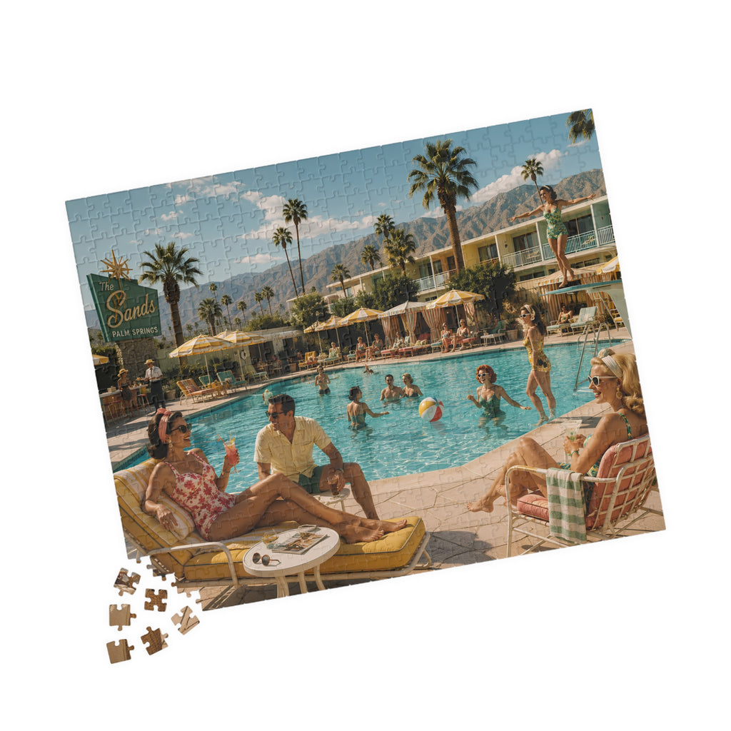 Check In, Dress Down – Palm Springs Poolside Jigsaw Puzzle