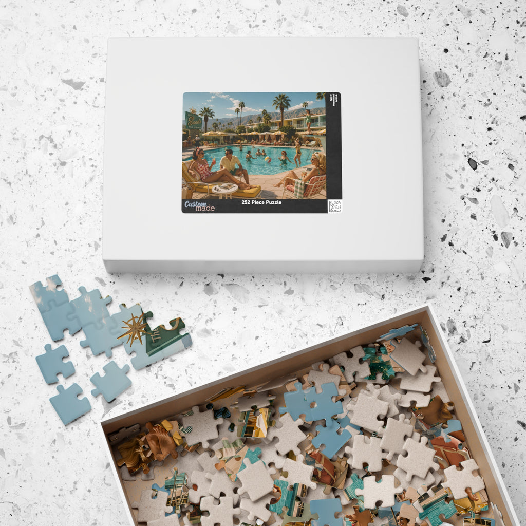 Check In, Dress Down – Palm Springs Poolside Jigsaw Puzzle