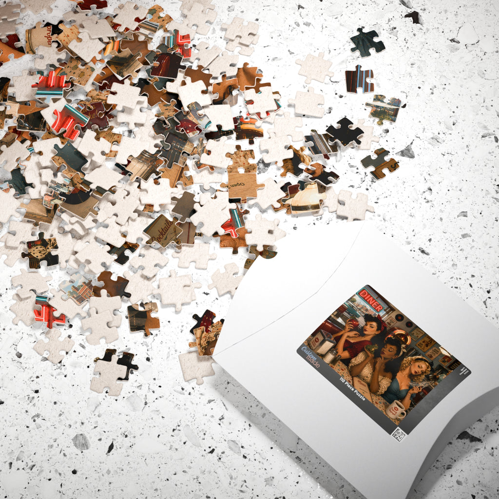 Girls Just Wanna Have Brunch – Retro Pin-Up Jigsaw Puzzle