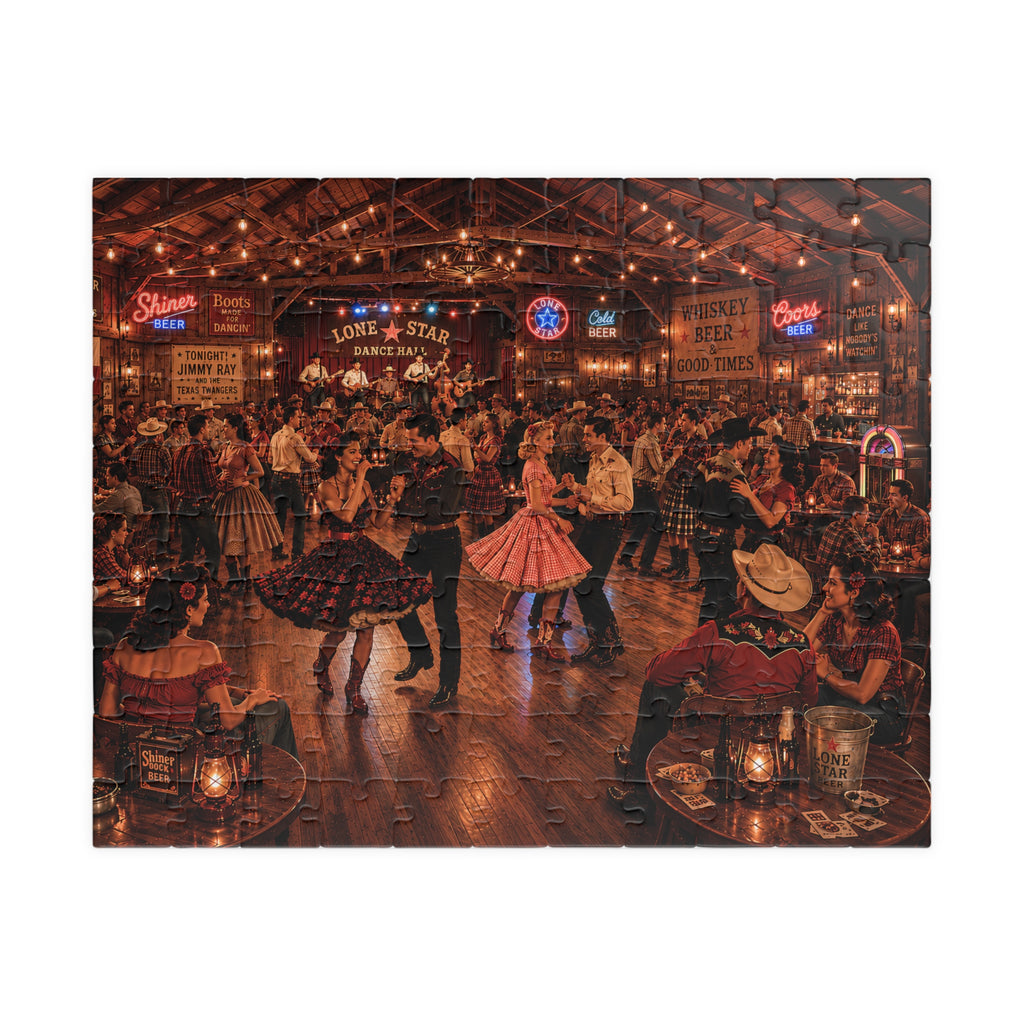 Darling, Save Me a Dance – Vintage Western Dance Hall Art Puzzle