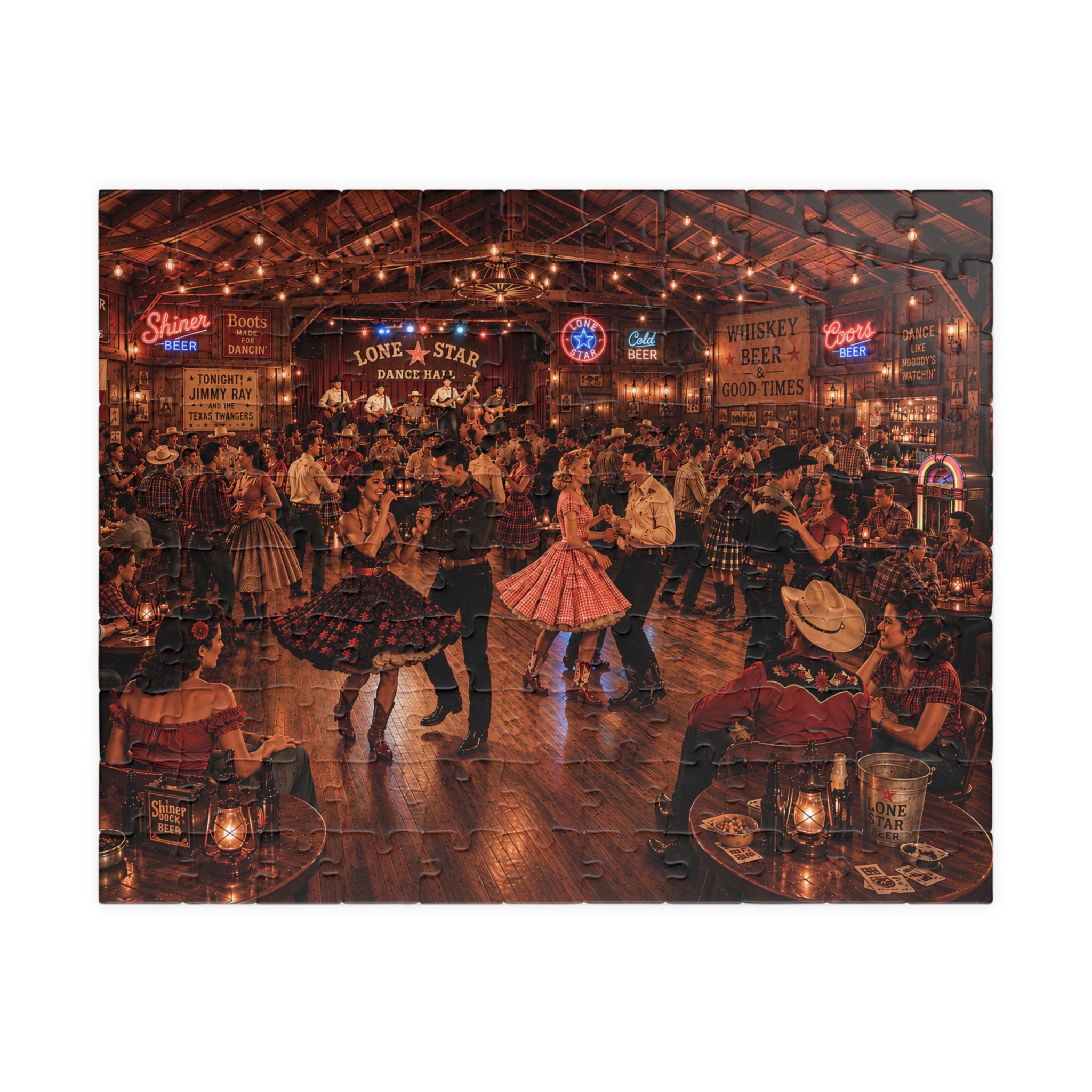 Darling, Save Me a Dance – Vintage Western Dance Hall Art Puzzle