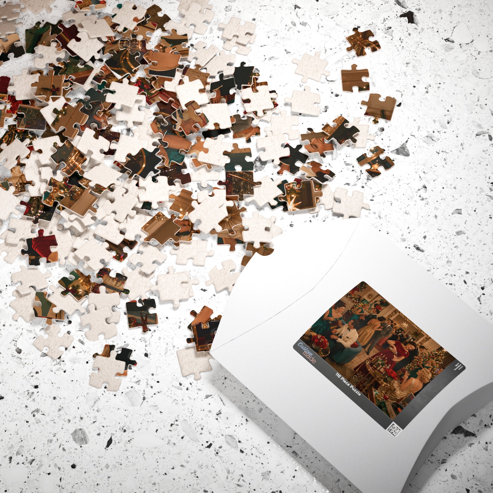 Christmas Cocktail Party – Vintage Holiday Glamour Art Puzzle