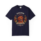 Red Golden Retriever Dog Mom T-Shirt | Fueled by Coffee & Golden Love