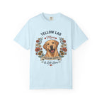 Yellow Labrador Dog Mom T-Shirt | Fueled by Coffee & Lab Love
