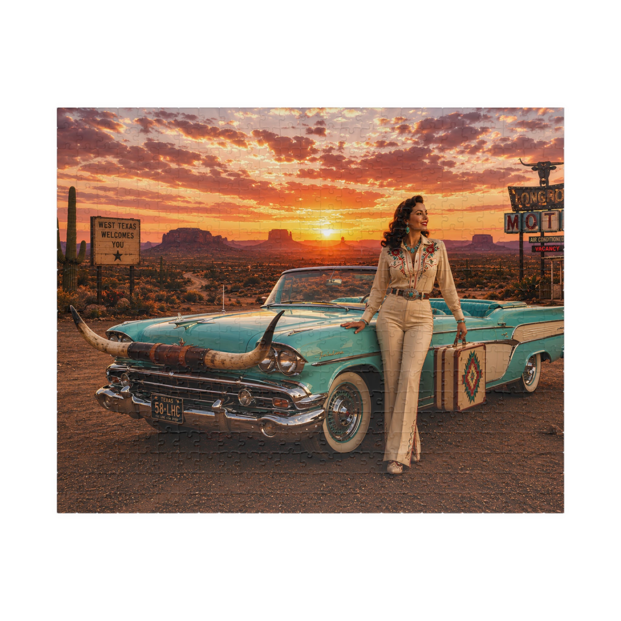 Last Exit Before Nowhere – Desert Road Trip Jigsaw Puzzle