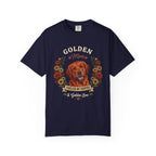 Red Golden Retriever Dog Mom T-Shirt | Fueled by Coffee & Golden Love