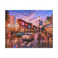 Meet Me Where the Neon Starts – Vintage Main Street Night Art Puzzle