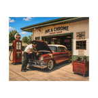 She Likes a Little Trouble Under the Hood – Retro Garage Art Puzzle