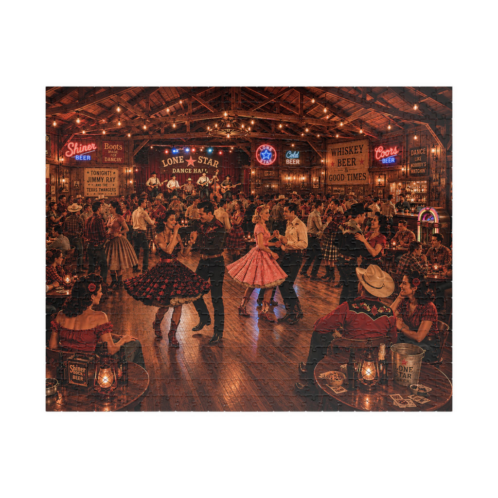 Darling, Save Me a Dance – Vintage Western Dance Hall Art Puzzle
