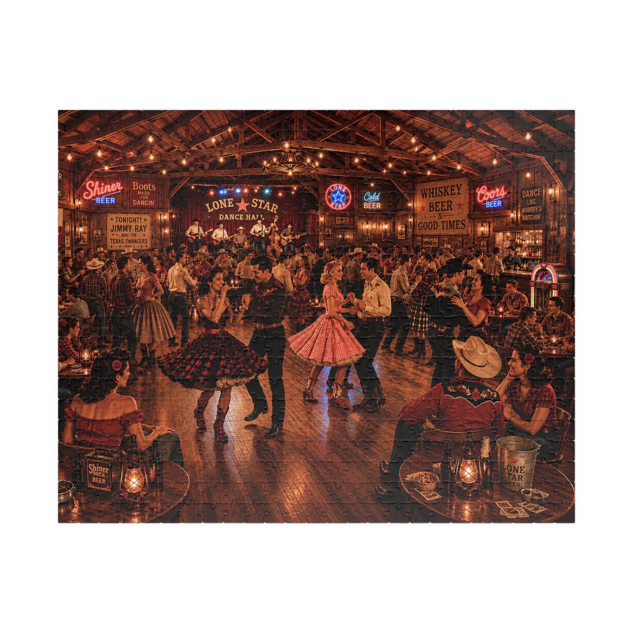 Darling, Save Me a Dance – Vintage Western Dance Hall Art Puzzle