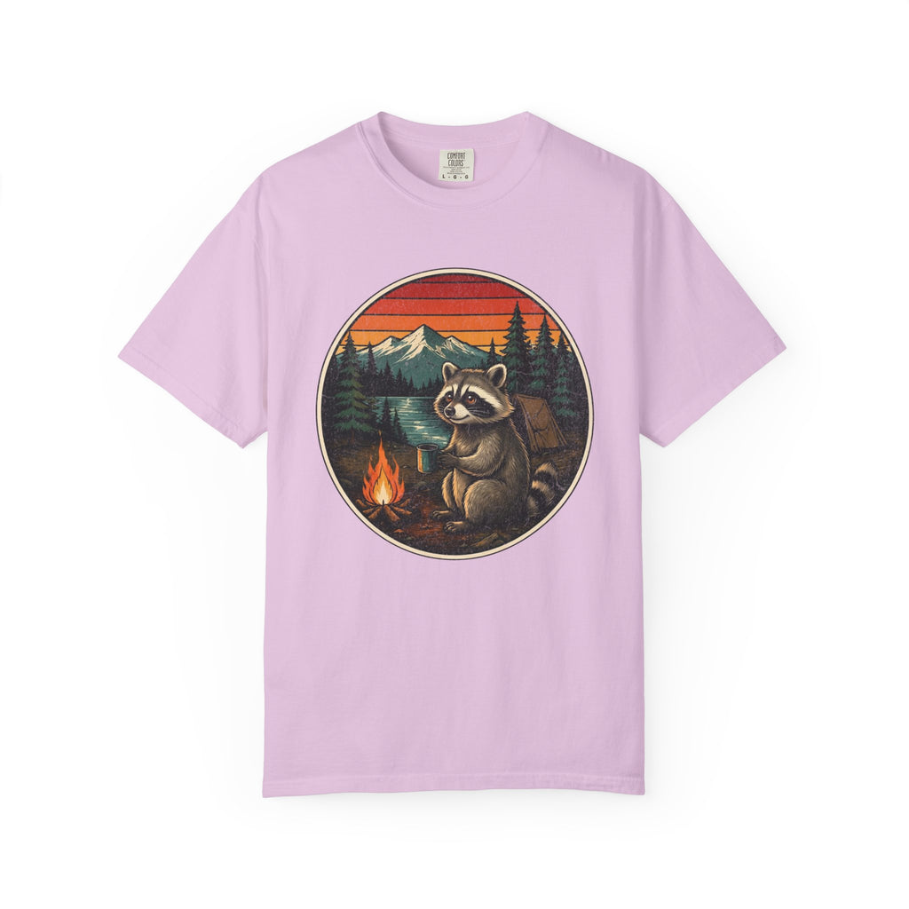 Camping Raccoon – Campfire T-Shirt | Explorer Edition